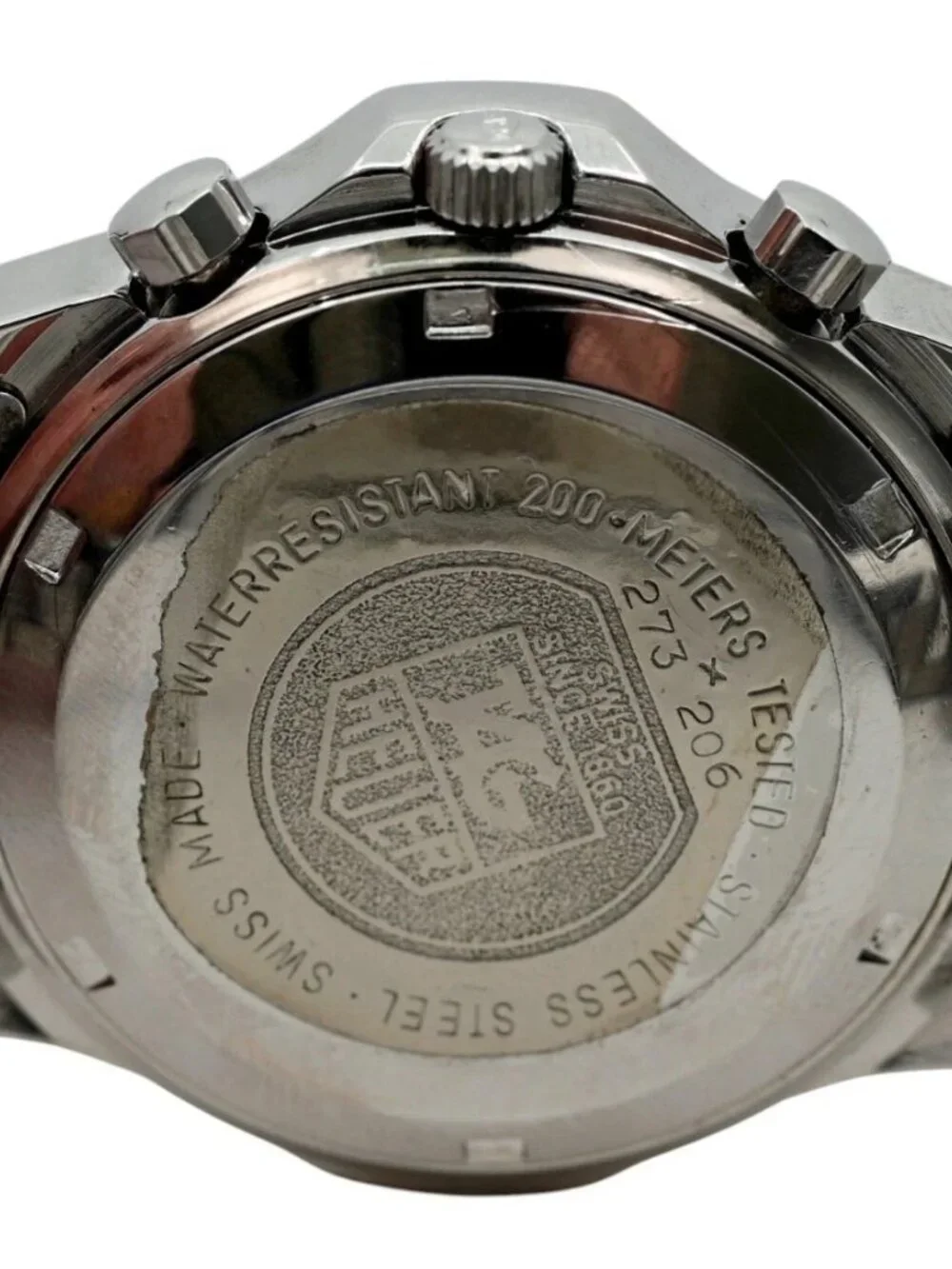 Tag Heuer 37mm Men's 2000 Series Chronograph Black Dial Watch! Ref: 273.206!